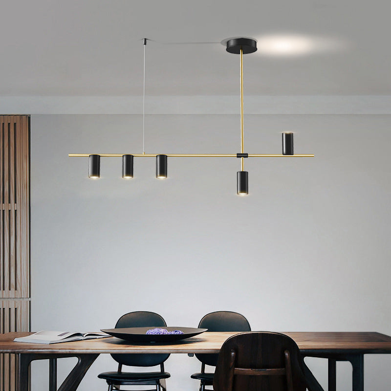 Modernist Cylinder Island Pendants Metal Pendant Lights for Dining Room