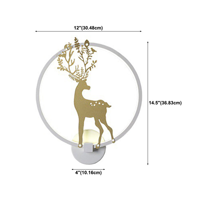 Modern Style Wall Light Creative Deer LED Wall Light Sconce for Bedroom
