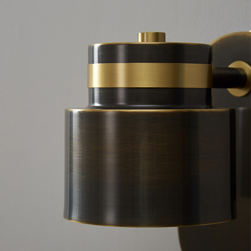 1-Light Adjustable Wall Light Modern Metal Wall Lights in Black