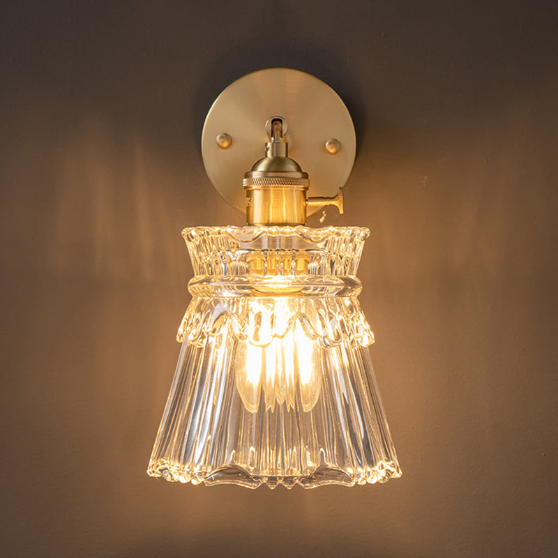 1-Light Wall Sconces Modern Glass Sconce Light Fixture for Bedroom