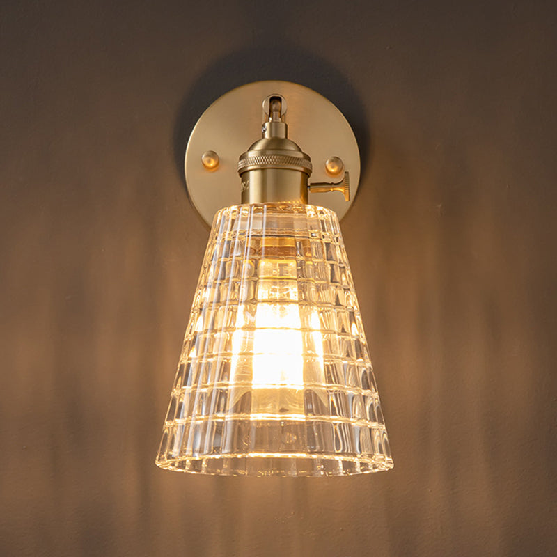 1-Light Wall Sconces Modern Glass Sconce Light Fixture for Bedroom