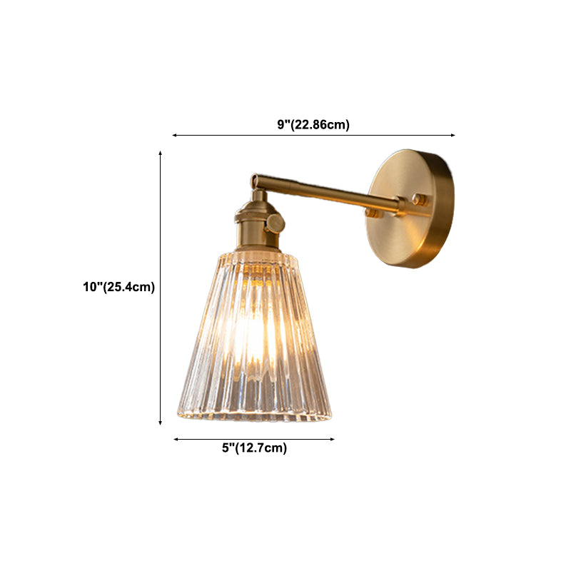 1-Light Wall Sconces Modern Glass Sconce Light Fixture for Bedroom