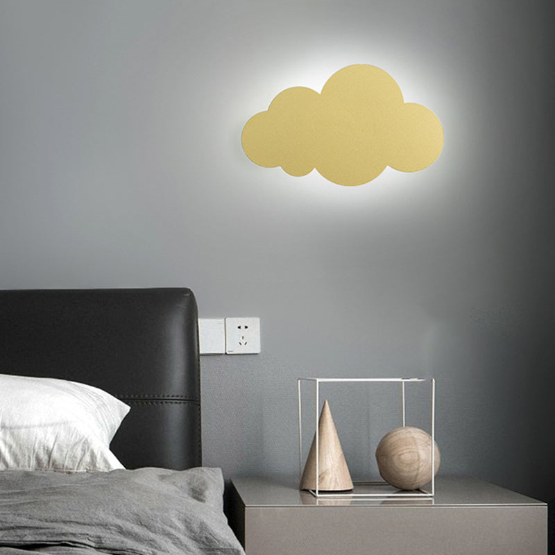 1-Light Cloud Sconce Light Kids Metal Sconce Light Fixture for Bedroom