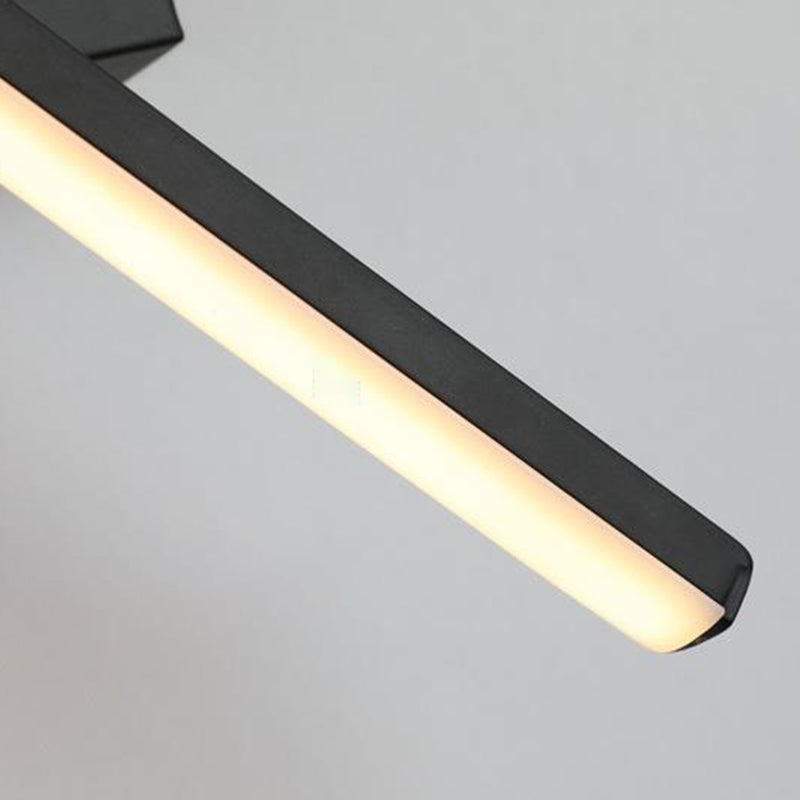 Nordic Style Metal Wall Light Strip Shape Rotatable Wall Lamp for Bedroom