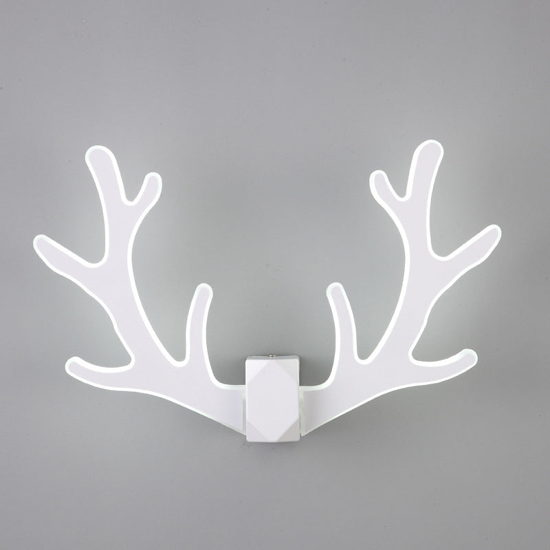 2-Light Antler Sconce Modern Metal Sconce Light Fixture for Bedroom