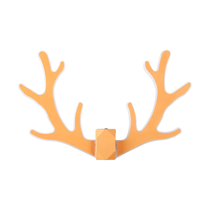 2-Light Antler Sconce Modern Metal Sconce Light Fixture for Bedroom
