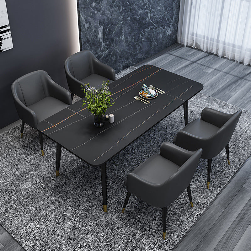 Modern 1/5/6/7 Pieces Dining Set Rectangle Stone Dining Table for Dining Room Kitchen