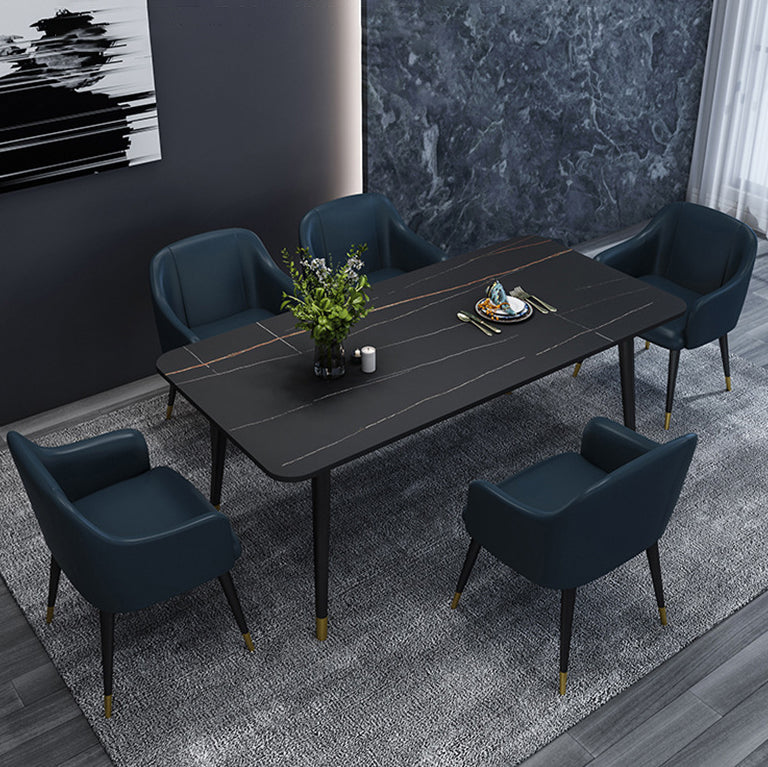 Modern 1/5/6/7 Pieces Dining Set Rectangle Stone Dining Table for Dining Room Kitchen