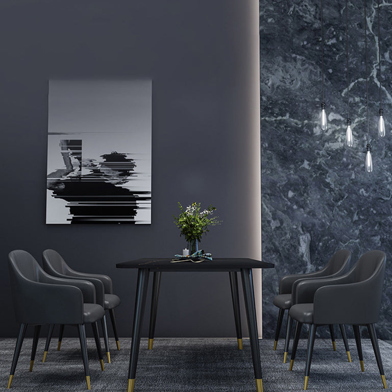 Modern 1/5/6/7 Pieces Dining Set Rectangle Stone Dining Table for Dining Room Kitchen