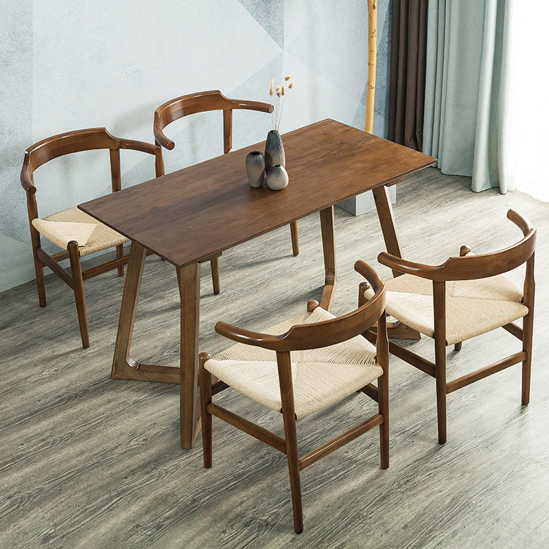 Nordic 1/2/5 Pieces Dining Set Round Wood Dining Table for Dining Room Kitchen