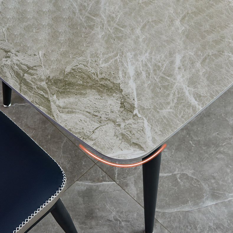 1/2/5/7 Pieces Rectangle Dining Set Modern Sintered Stone Top Dinette Table Set