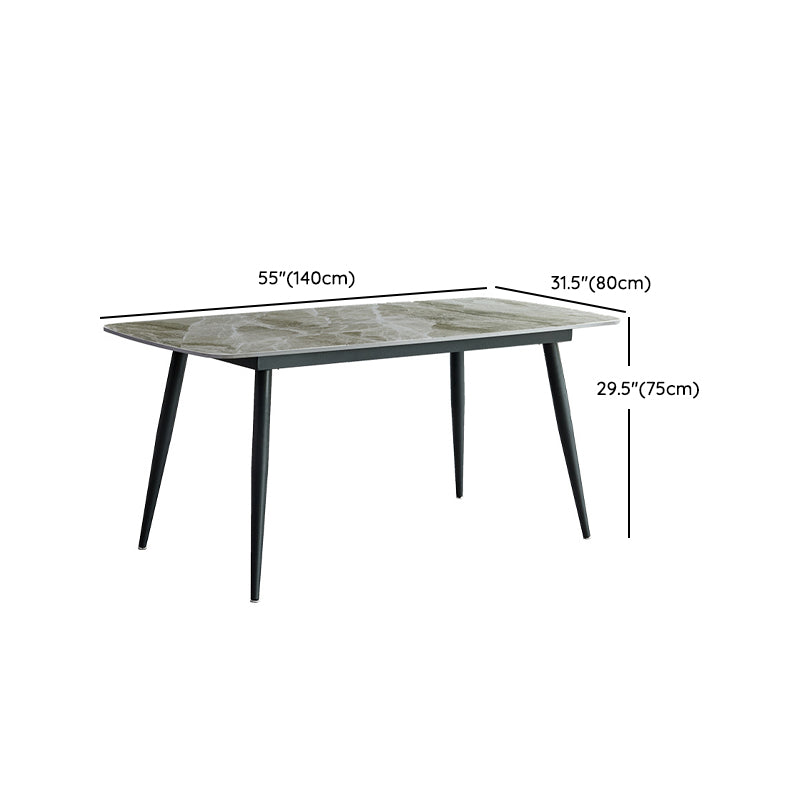 1/2/5/7 Pieces Rectangle Dining Set Modern Sintered Stone Top Dinette Table Set