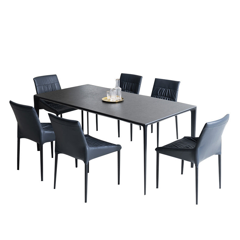 Designer Style 1/2/5/7 Pieces Rectangle Dining Set Sintered Stone Top Dinette Table Set