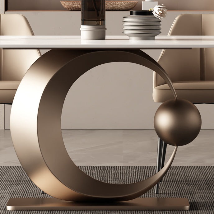 Glam Rectangle Table Set 1/2/5/7 Pieces Dining Set for Home Use