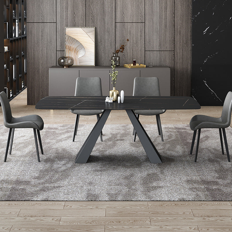 Contemporary Rectangle Table Set 1/5/6/7 Pieces Dining Set for Restaurant