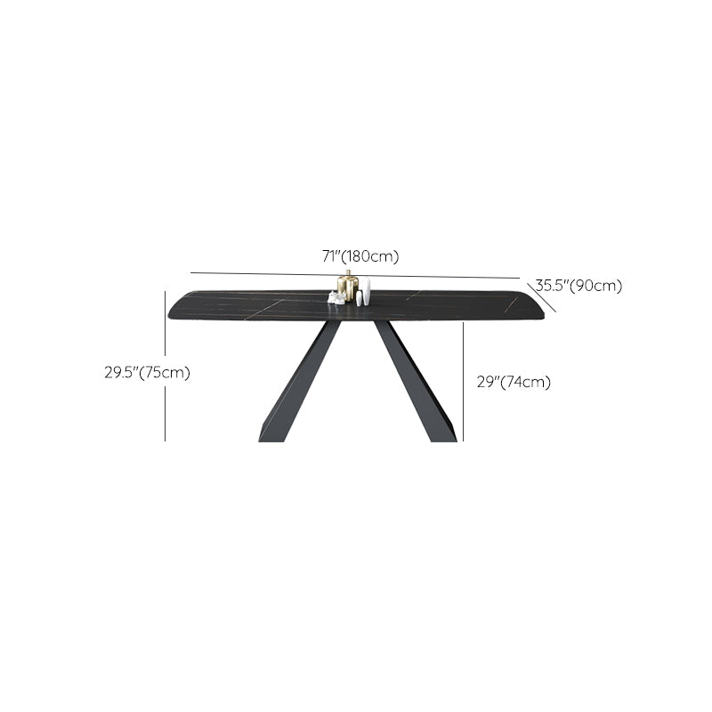 Contemporary Rectangle Table Set 1/5/6/7 Pieces Dining Set for Restaurant