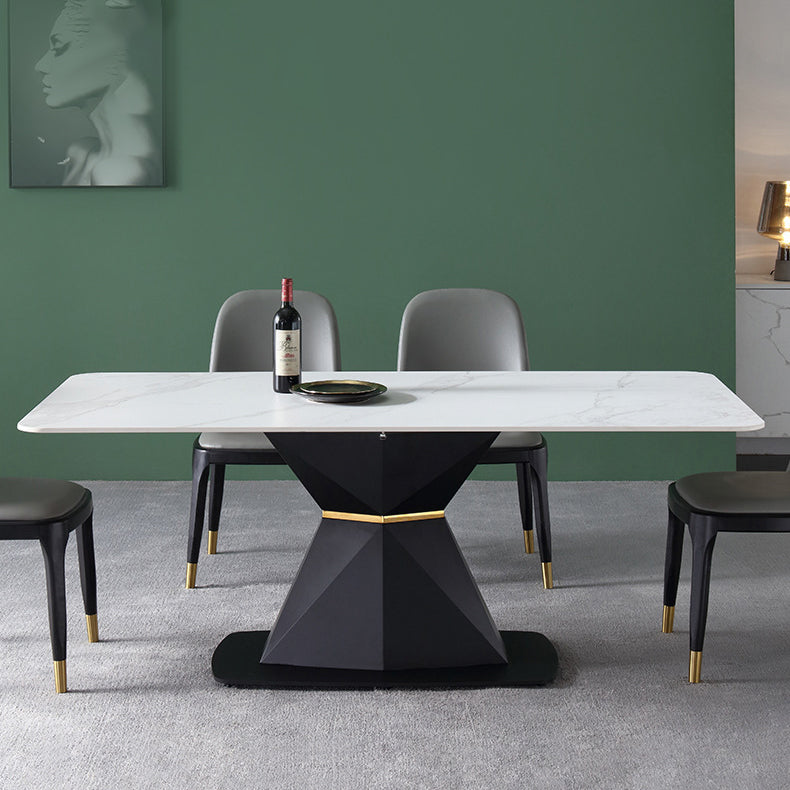 Contemporary Rectangle Table Set 1/5/6 Pieces Dining Set for Home Use