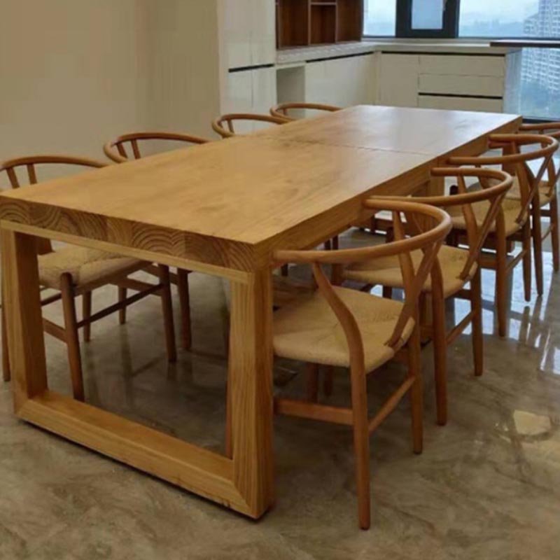 Modern 1/9 Pieces Dining Set Rectangle Pine Wood Dining Table for Dining Room