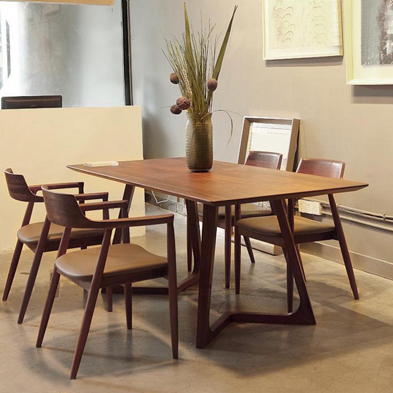 Modern 1/5 Pieces Dining Set Rectangle Wood Dining Table for Living Room Kitchen