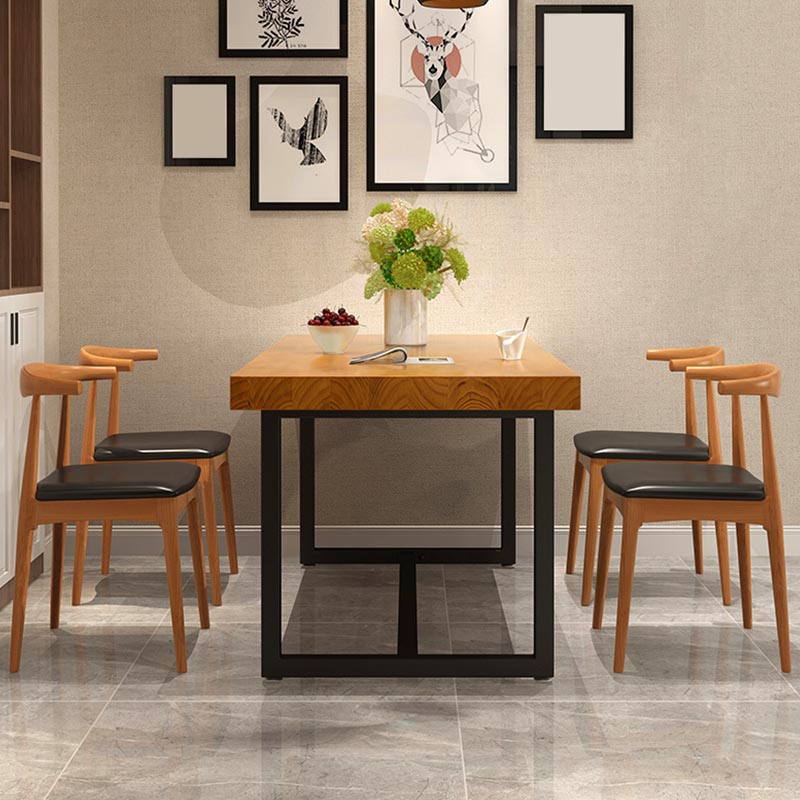 Modern 1/5 Pieces Dining Set Rectangle Wood Dining Table for Kitchen Dining Room