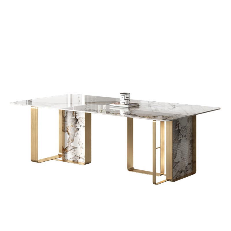 Glam Rectangle Table Set 1/4/5/7 Pieces Dining Set for Home Use