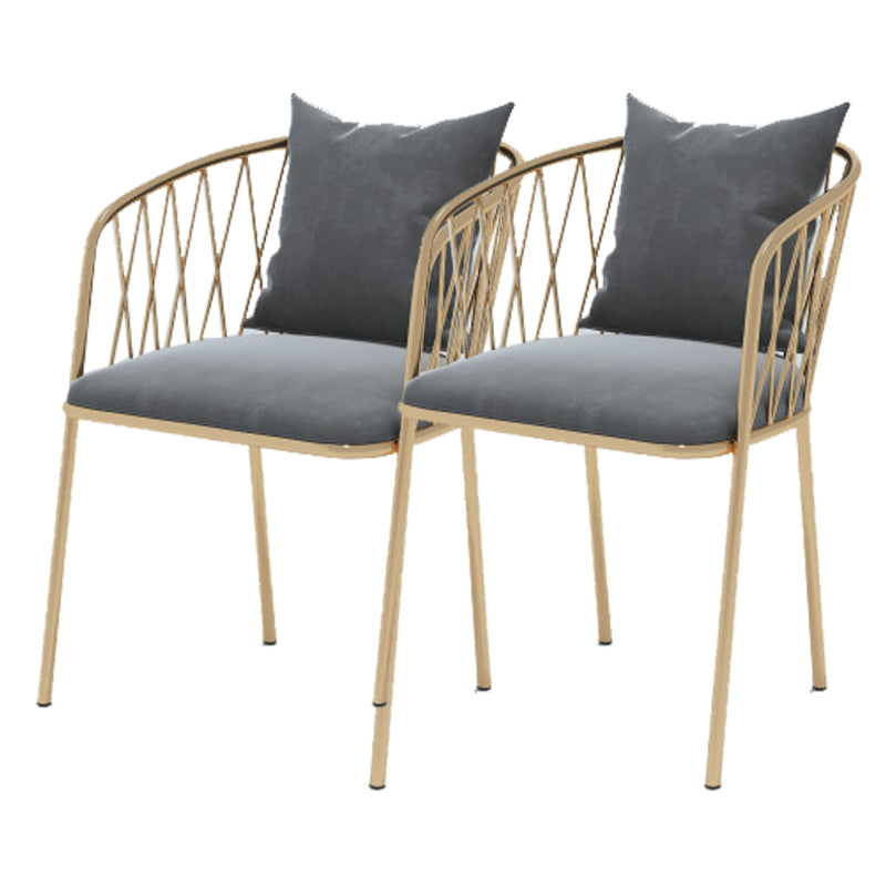 Glam Faux Marble Dining Set Round 1/2/3/4/5 Pieces Dining Set for Home Use