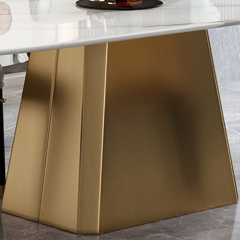 Glam Style Rectangle Table Set 1/4/5/7 Pieces Dining Set for Home Use