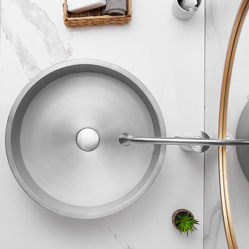 Modern Stainless Steel Wash Stand Round Trough Sink for Bathroom
