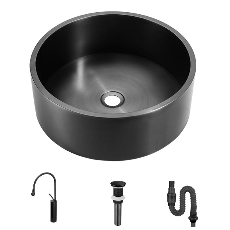 Modern Stainless Steel Wash Stand Round Trough Sink for Bathroom