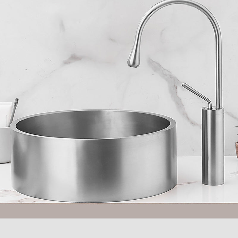 Modern Stainless Steel Wash Stand Round Trough Sink for Bathroom