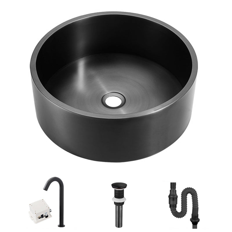 Modern Stainless Steel Wash Stand Round Trough Sink for Bathroom