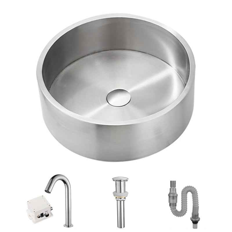 Modern Stainless Steel Wash Stand Round Trough Sink for Bathroom