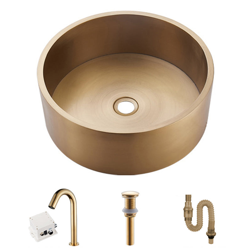 Modern Stainless Steel Wash Stand Round Trough Sink for Bathroom