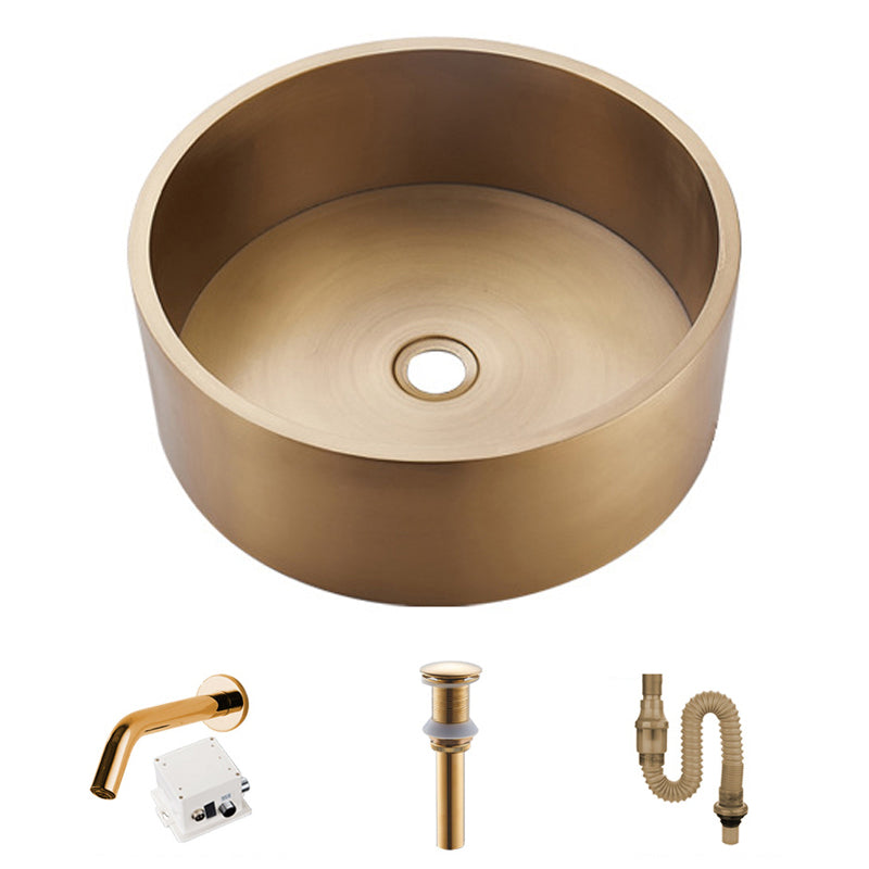 Modern Stainless Steel Wash Stand Round Trough Sink for Bathroom
