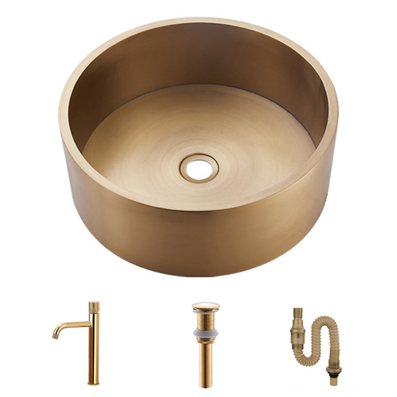 Modern Stainless Steel Wash Stand Round Trough Sink for Bathroom