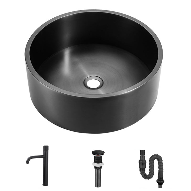 Modern Stainless Steel Wash Stand Round Trough Sink for Bathroom