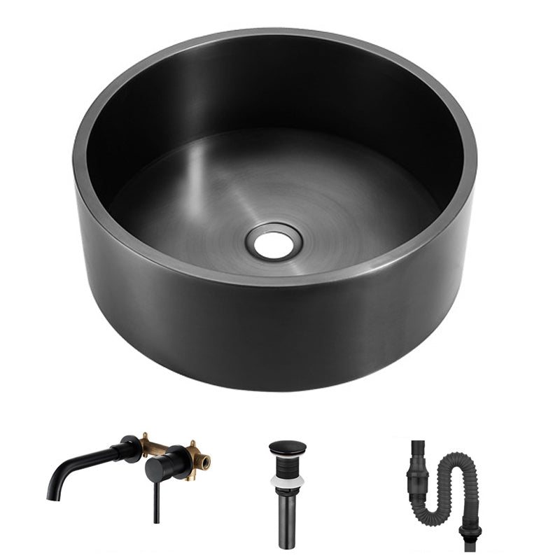 Modern Stainless Steel Wash Stand Round Trough Sink for Bathroom