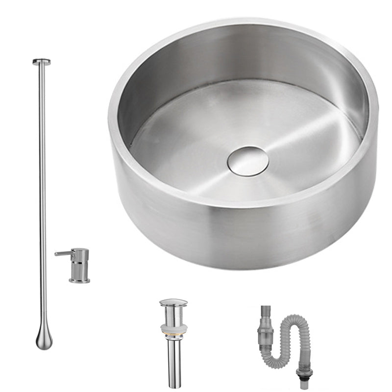 Modern Stainless Steel Wash Stand Round Trough Sink for Bathroom