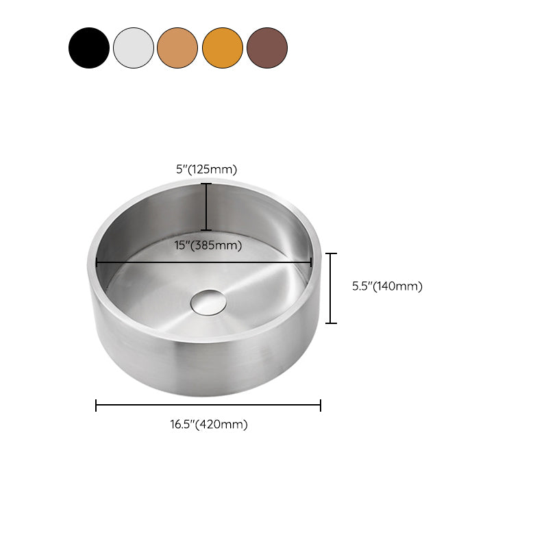 Modern Stainless Steel Wash Stand Round Trough Sink for Bathroom