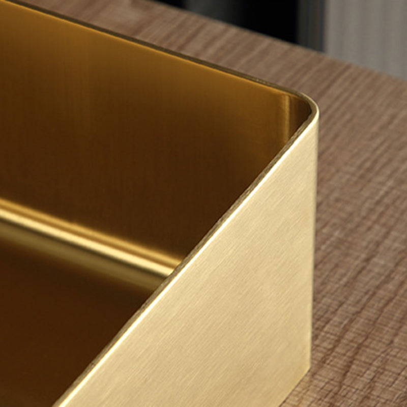 Modern Stainless Steel Sink Rectangular Basin Sink for Bathroom(Faucet Not Included )