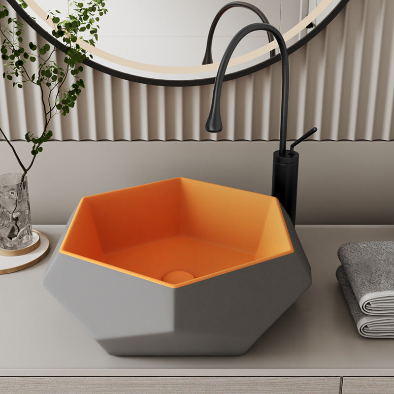 Modern Specialty Wash Stand Porcelain Vessel Lavatory Sink for Home