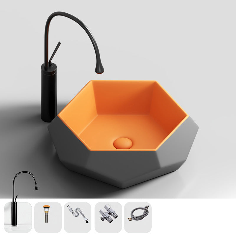 Modern Specialty Wash Stand Porcelain Vessel Lavatory Sink for Home