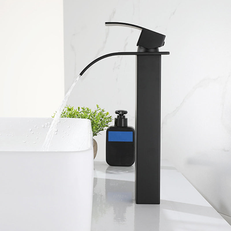 Waterfall Spout Sink Bathroom Faucet Light Luxury Basin Lavatory Faucet