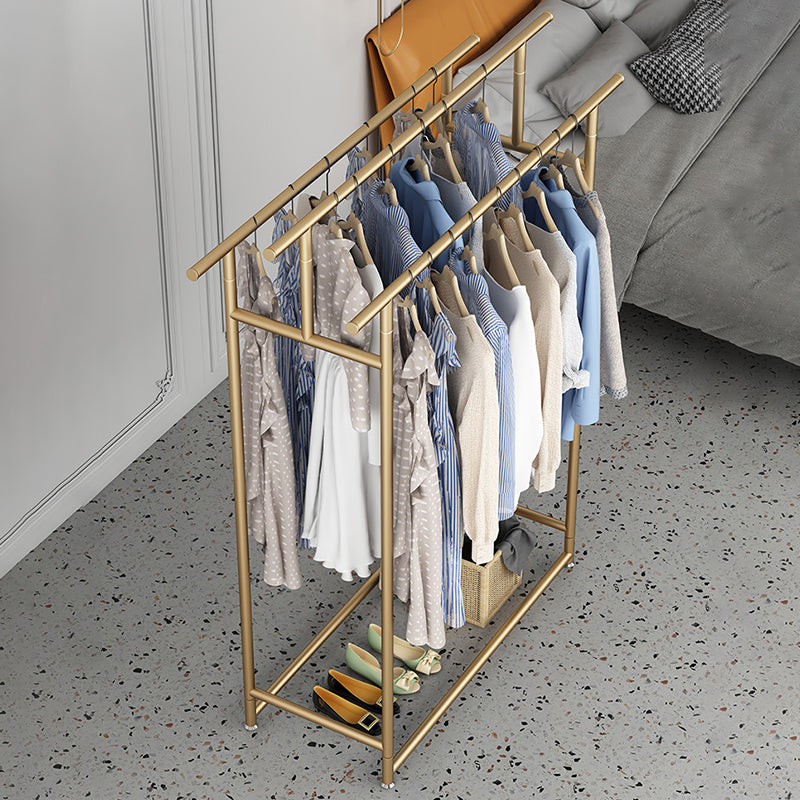 Glam Coat Hanger Metal Framed 3 Hanging Rails Entry Hall Tree