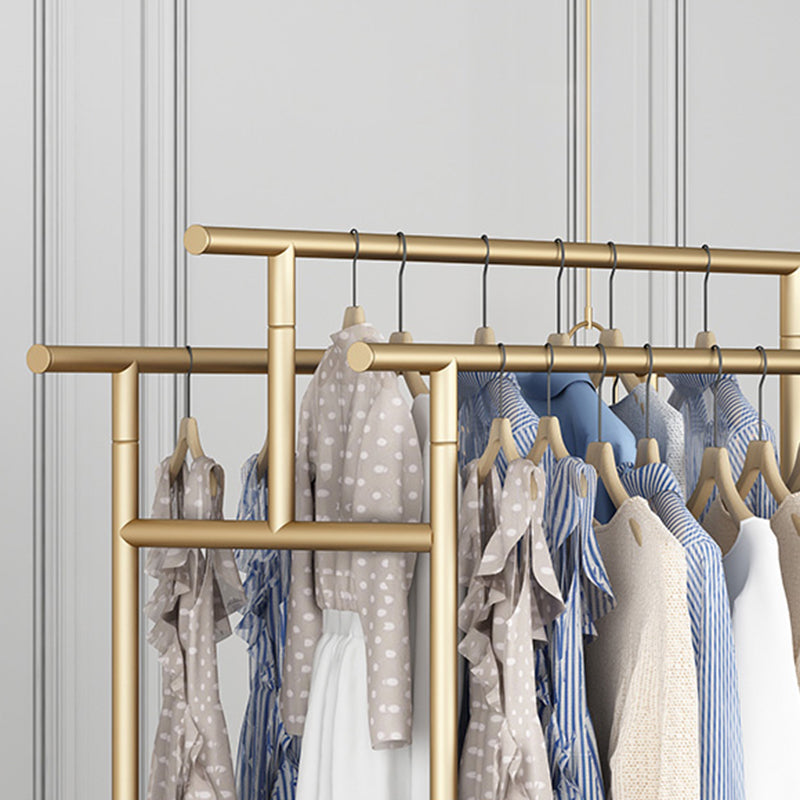 Glam Coat Hanger Metal Framed 3 Hanging Rails Entry Hall Tree