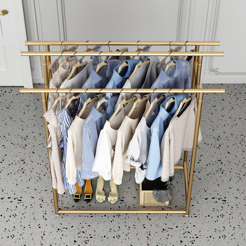 Glam Coat Hanger Metal Framed 3 Hanging Rails Entry Hall Tree