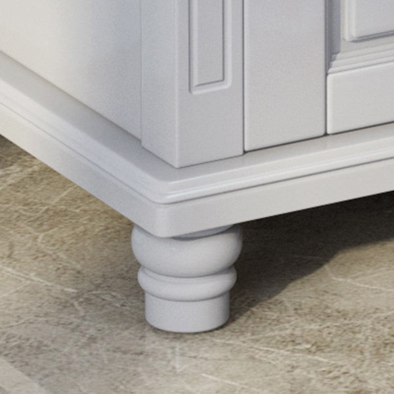 Traditional Rubber Wood Bedroom Storage Chest Vertical Chest with Drawers