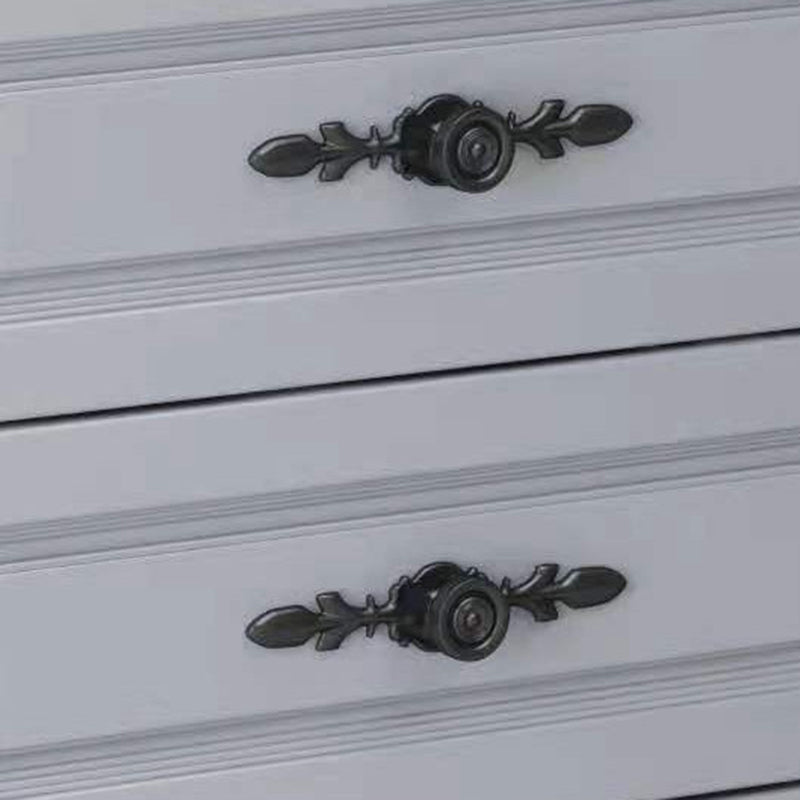 Traditional Rubber Wood Bedroom Storage Chest Vertical Chest with Drawers