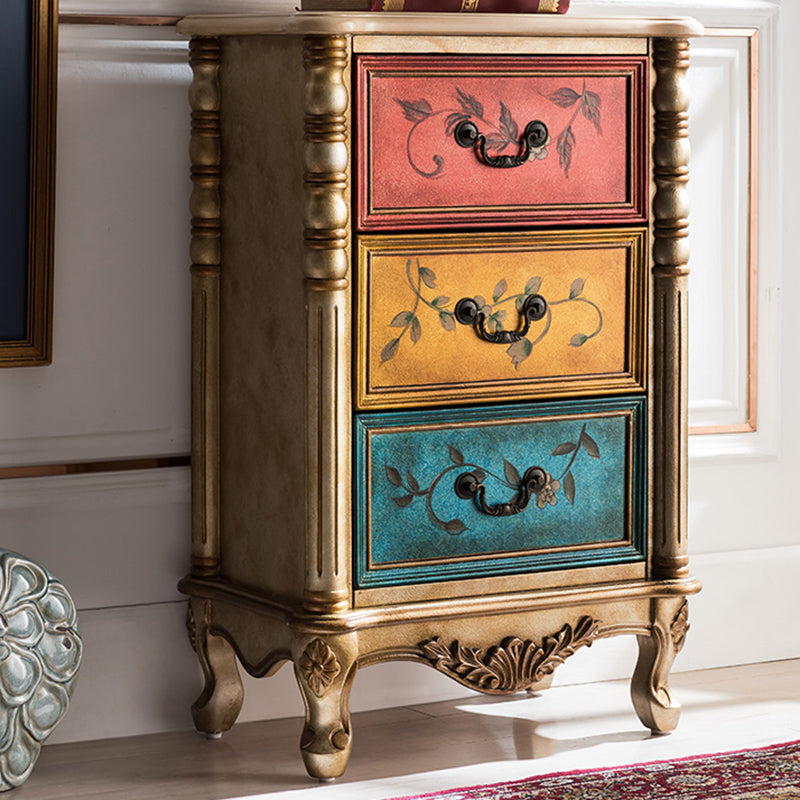 Traditional Vertical Storage Chest Bedroom Chest in Brown with 3 Drawers
