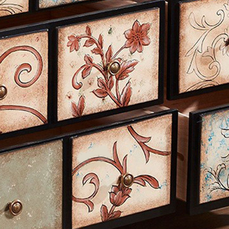 Traditional Solid Wood Storage Chest Bedroom Chest in Brown with Drawers